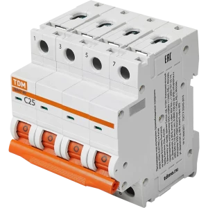 Автоматический выключатель TDM Electric ВА47-60 4P C25 А 6 кА SQ0223-0127 84399536 STLM-2051799