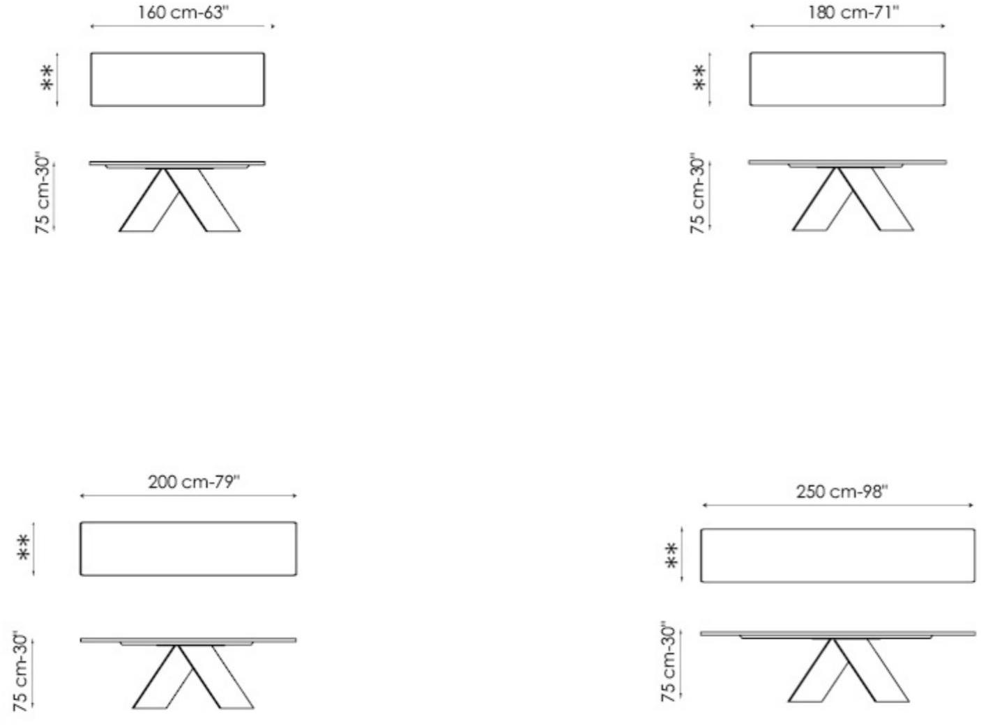 Bonaldo Прямоугольная керамическая консоль Ax sun-id-1426250 - Вид №1