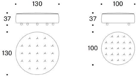 Saba Italia Круглый тканевый пуф на колесиках sun-id-1485254 - Вид №3