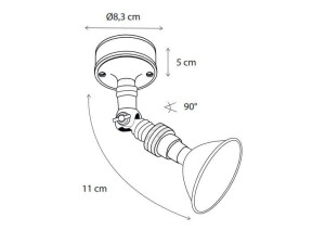 Поворотный латунный прожектор