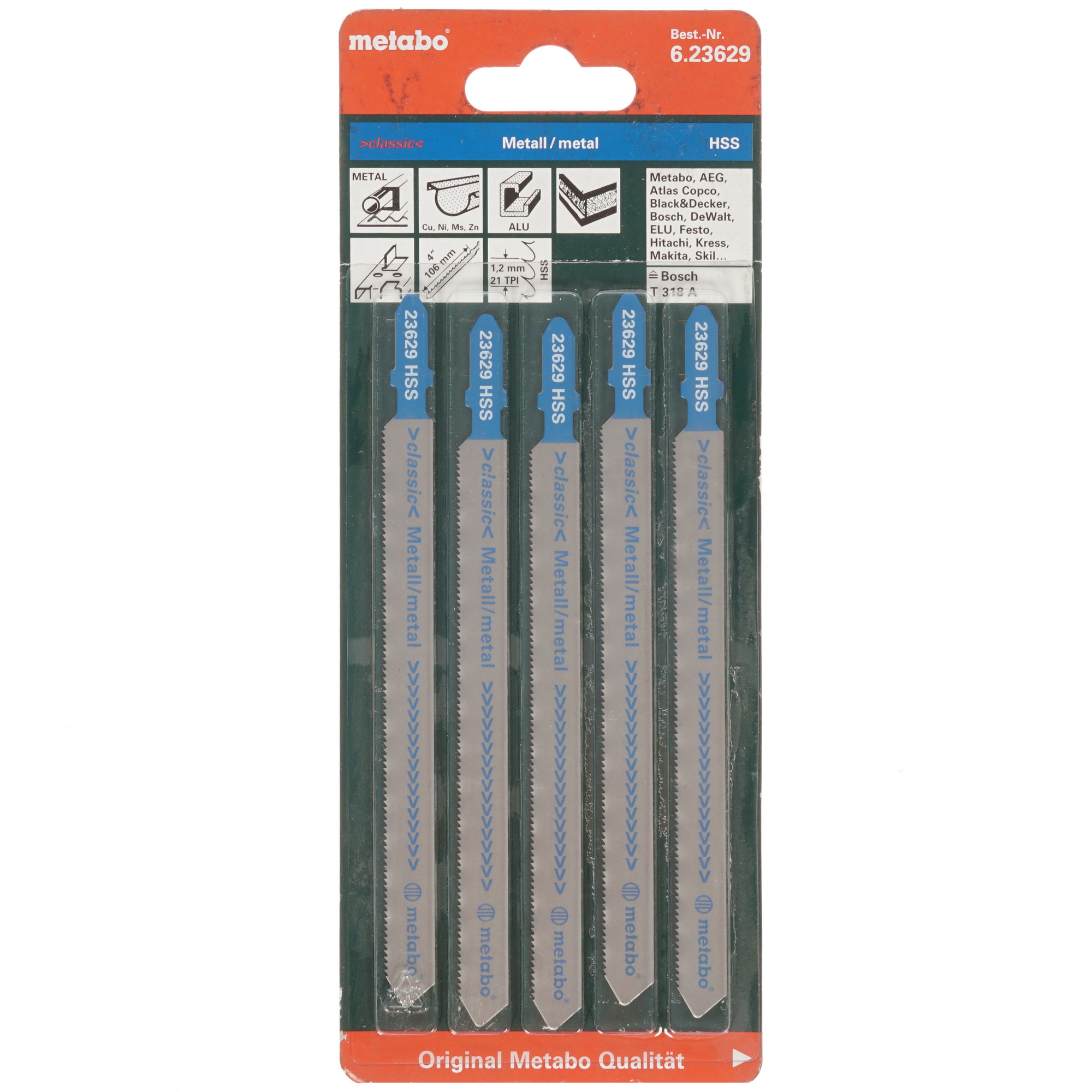 Пилка для лобзика Metabo T318A 623629000 1153251 STDN-0144908