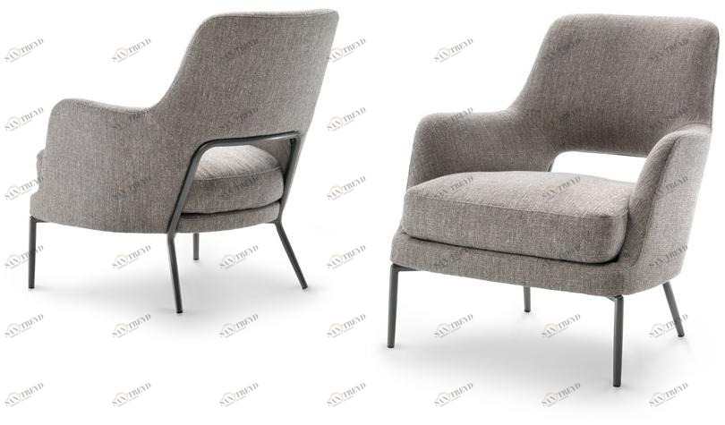 Flexform Кресло из ткани с подлокотниками Joyce sun-id-1474570