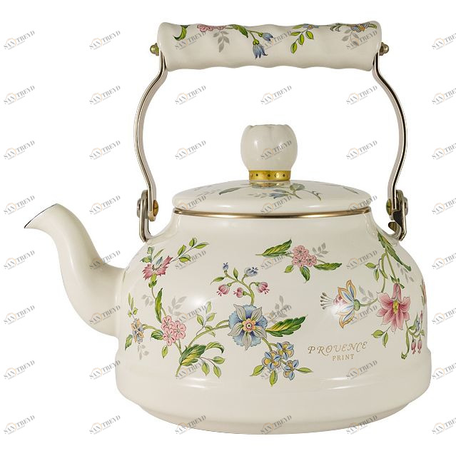 Чайник эмалированный белый с цветами "Прованс" EJIRY ПРОВАНС 00-3946968 Белый