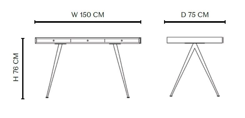 Стол из МДФ с ящиками NORR11 JFK OFFICE ARCH-00086589 - Вид №5
