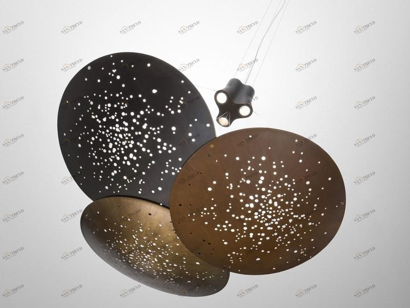 Fabbian Металлический светодиодный подвесной светильник Lens sun-id-1411609