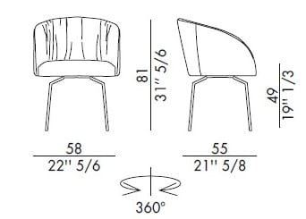 Ткань поворотный стул EFORMA Вулкан ARCH-00112526 - Вид №3