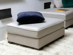 Duvivier Canapés Квадратный пуф со съемным чехлом из ткани Thomas Thomxf94