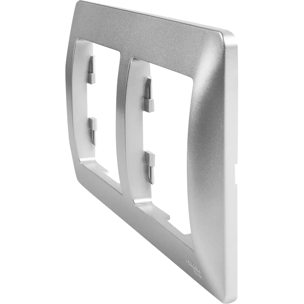 Schneider Electric Glossa - рамка для розеток на 2 поста в алюминиевом исполнении 86710221 STLM-0070826 - Вид №2