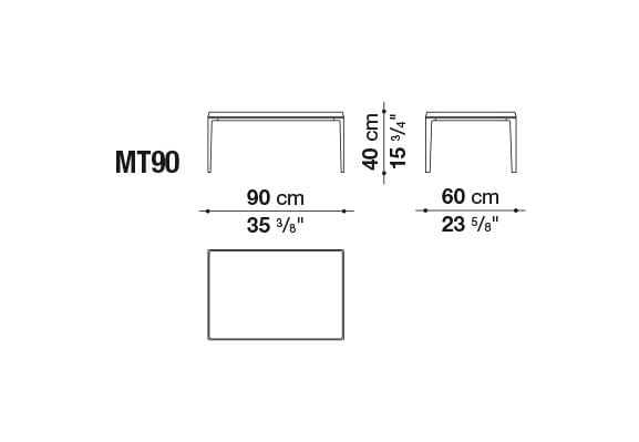 Прямоугольный стеклянный журнальный столик B&B Italia Michel ARCH-00140199 - Вид №4