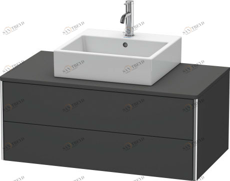 XS491104949 XSquare Тумбочка для подвесной консоли Графит матовый, декор Duravit