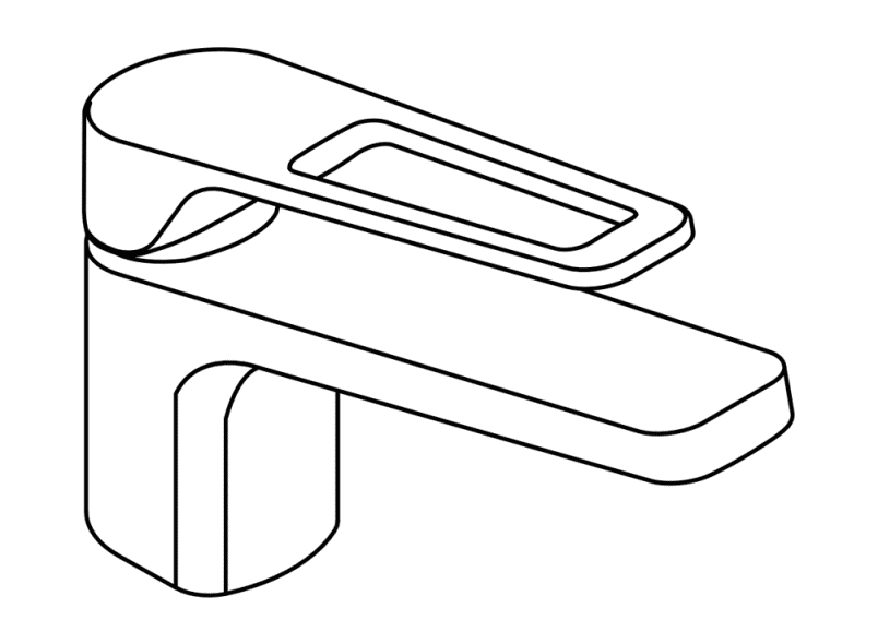 AQ1.12M10360 Однорычажный смеситель для раковины HEWI System-Armaturen  - Вид №3
