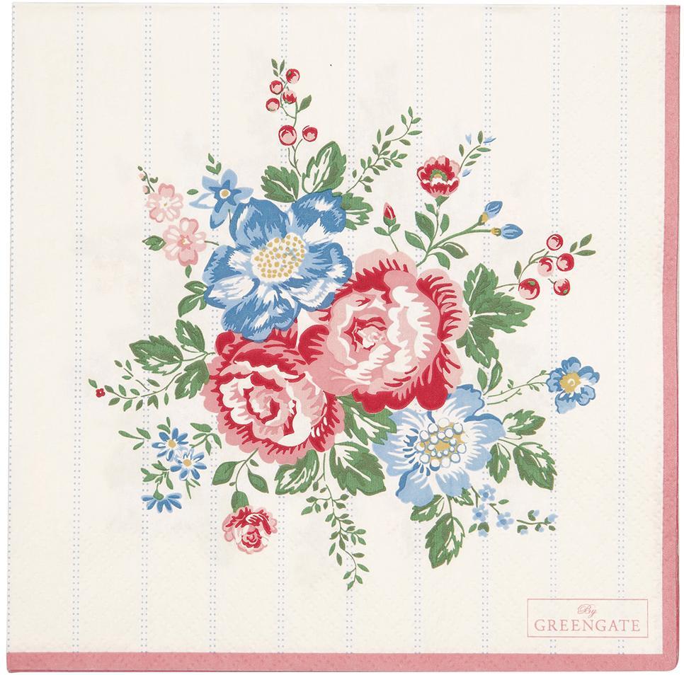 Салфетки бумажные Henrietta white 33х33 см 20 шт Greengate PAPNAPLHET0112