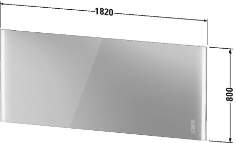 XV70480B1B1 Серии/XViu Зеркало с подсветкой Champagne Matt Duravit - Вид №1