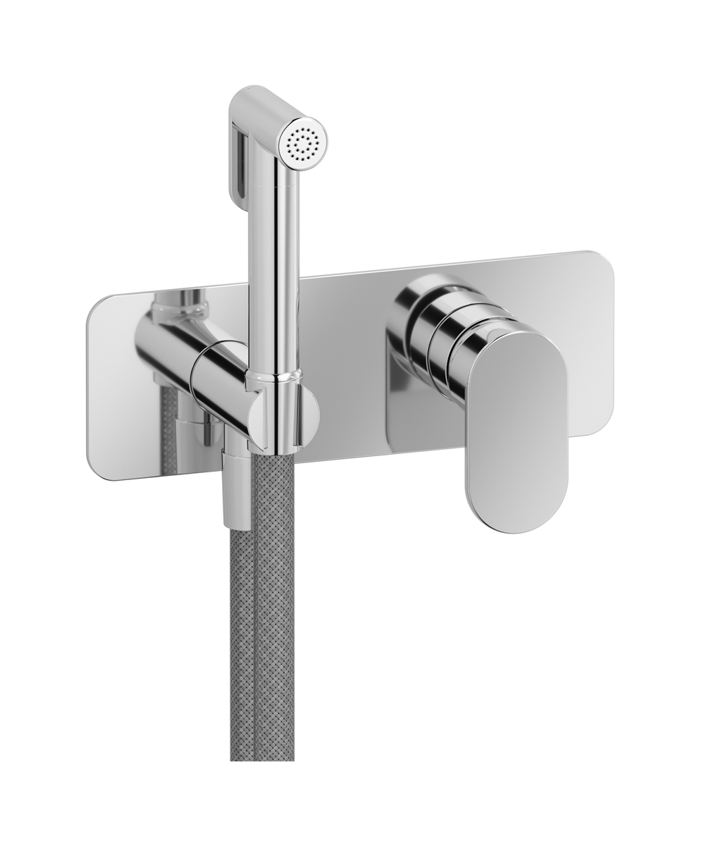 Внешние части гигенического душа со смесителем. WE ARE IB k2706cc Chrome K2