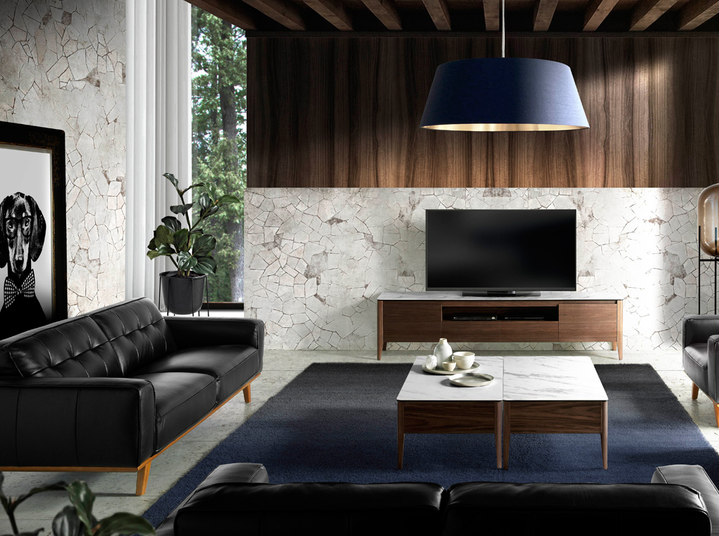 073739 Диван кожаный 3-х местный черный -3P Angel Cerda 5606  - Вид №6