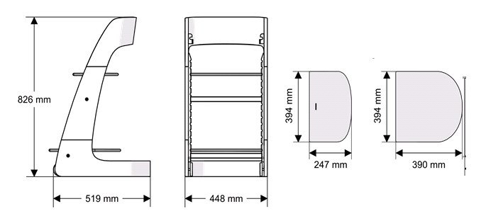 Стульчик-трансформер розовый Chair ELLIPSE ELLIPSECHAIR 257743 Розовый Santreyd  - Вид №7