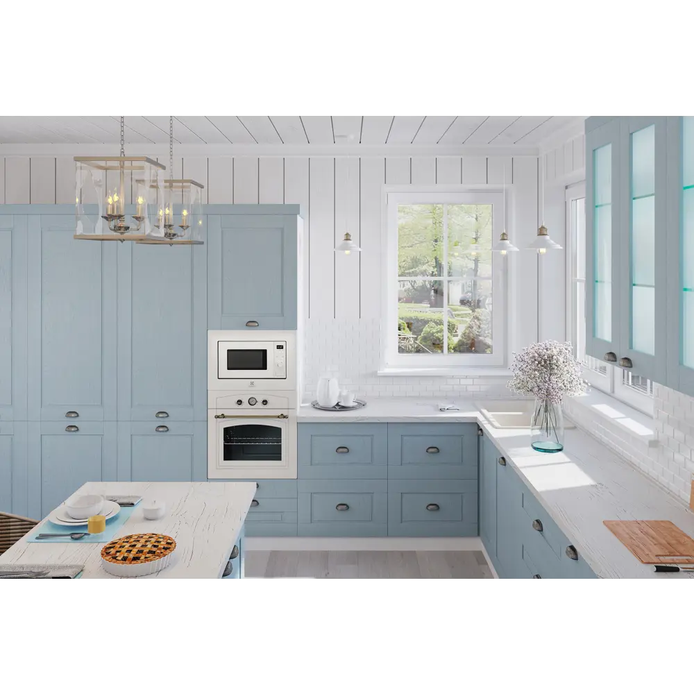 Фасад кухонный Delinia ID Томари с закаленным стеклом, голубой МДФ 82351242 STLM-0025229 - Вид №8