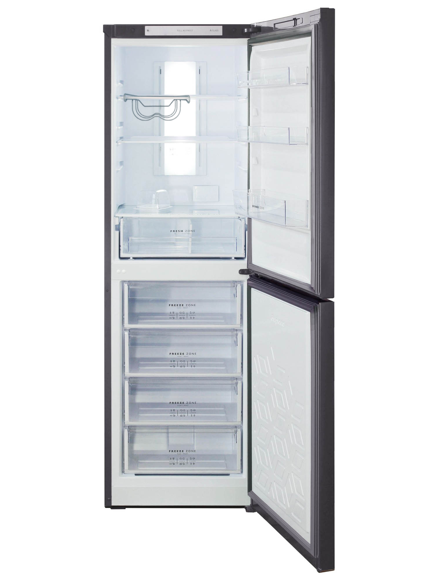 9081524 Холодильник с морозильником   Бирюса B940NF черный STDN-0107260 - Вид №1