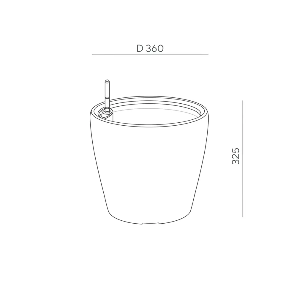 Кашпо Oladom Deluxe Ø36 h32.5 см v16 л пластик красный с автополивом 89446365 STLM-2011006 Santreyd - Вид №2