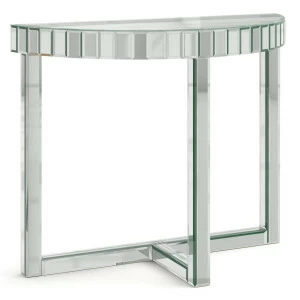 Консоль зеркальная полукруглая серебро "Шарпэн" GRAUM  304032 Зеркальный