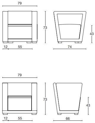 Diemme Кресло из ткани с клапаном Circuit sun-id-1459336 - Вид №3