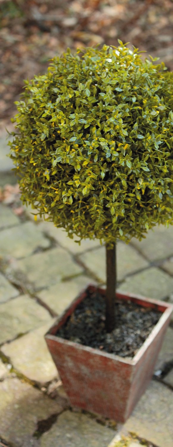 4967 883 a3 Искусственный коробчатый шар, горшок, 55 см, зеленый H-andreas  - Вид №2