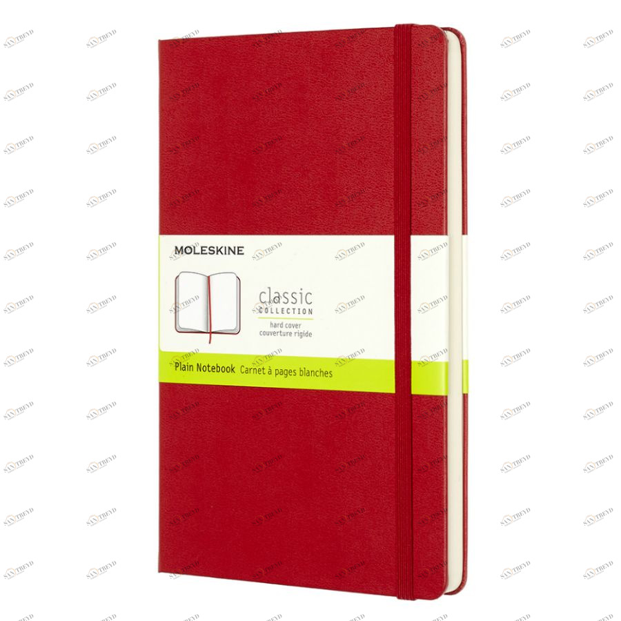 Блокнот Moleskine CLASSIC LARGE, нелинованный, красный 385222