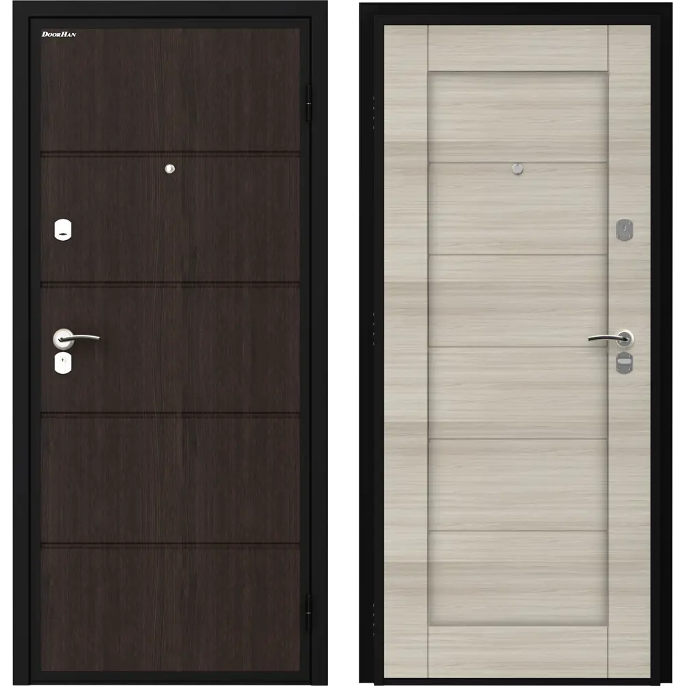 Дверь входная металлическая Оптим 98x205 см правая дуб седой DOORHAN STLM-2162552