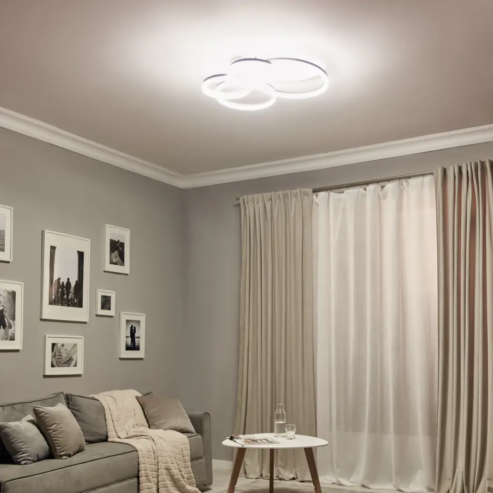 Люстра потолочная светодиодная диммируемая Ritter Eclipse 52084 3 с д/у 124 Вт 31 м² 2700К-6500К цвет белый/коричневый STLM-2110216 - Вид №13