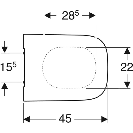 500.238.01.1 Сиденье для унитаза Geberit Smyle тонкое исполнение Geberit  - Вид №2