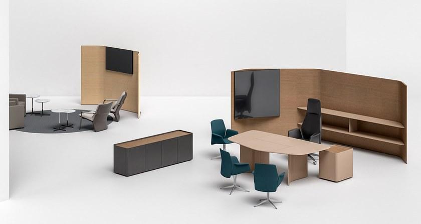 Poltrona Frau Отдельностоящая офисная перегородка из дуба L'ufficio - sistemi direzionali sun-id-1426568 - Вид №3