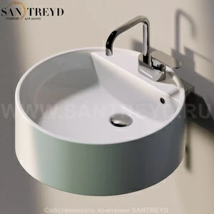 5050S9016 Подвесная раковина настенная круглая Ceramica Flaminia Twin белая