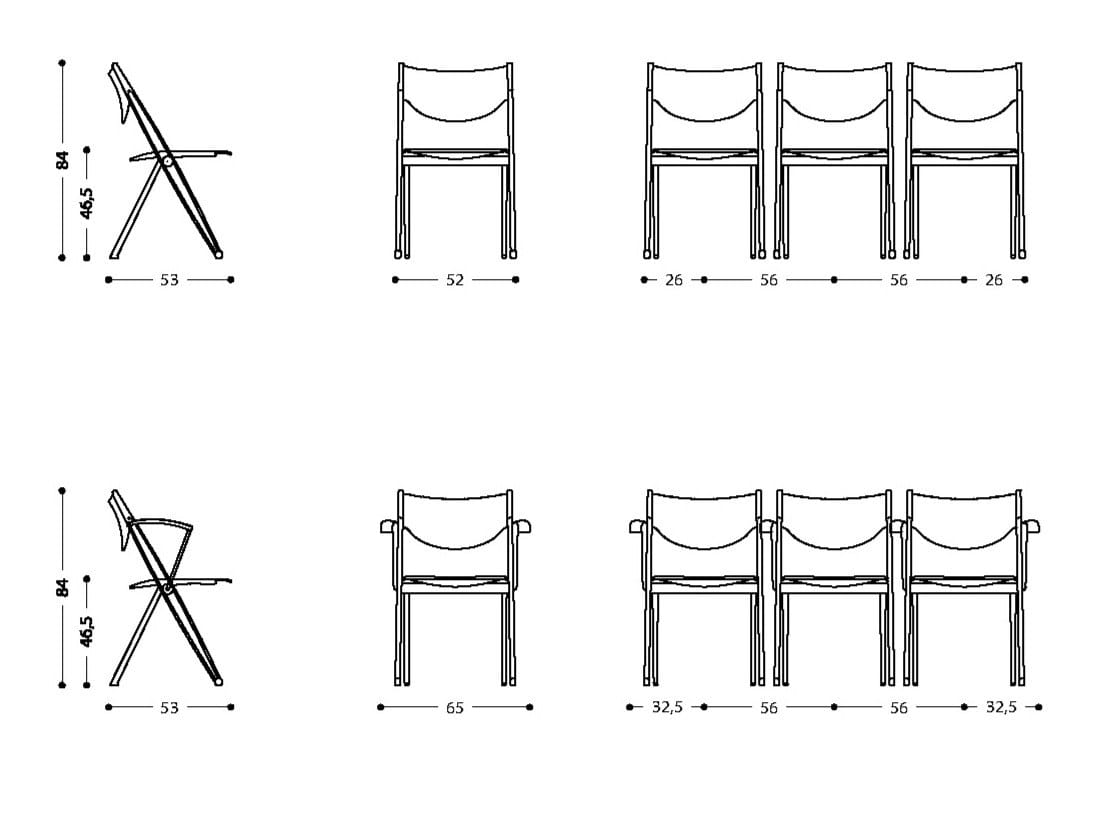 Складной стул для зала ожидания LAMM Conpass ARCH-00038319 - Вид №16