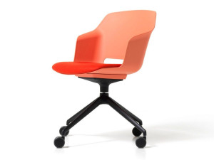 Офисное кресло из полипропилена с подлокотниками с 4 спицами