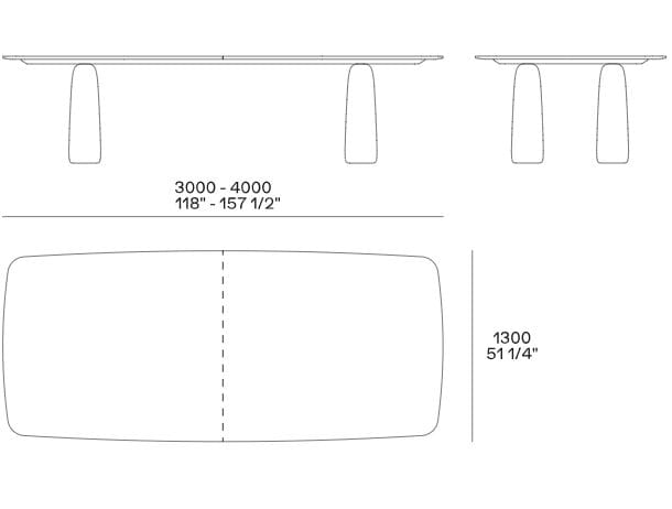 Прямоугольный мраморный стол Poliform MONOLITH ARCH-00123856 - Вид №4