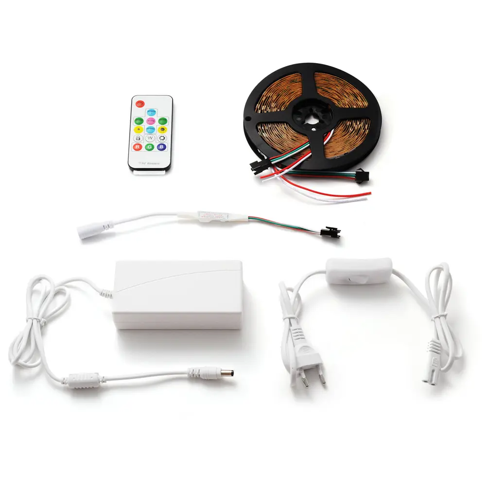 Светодиодная лента адресная Apeyron 10-99 60 диод 14.4 Вт/м 24 В 12 мм IP20 10 м RGB свет 84721211 STLM-2098547  - Вид №2