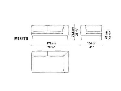 Угловой диван из ткани B&B Italia Michel ARCH-00050009 - Вид №37