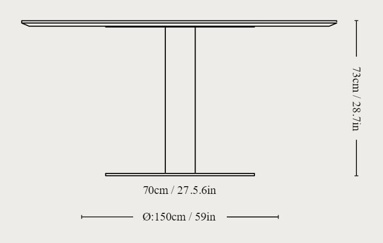 Круглый обеденный стол из зеленого мрамора Гватемалы &Tradition между ARCH-00074946 - Вид №4