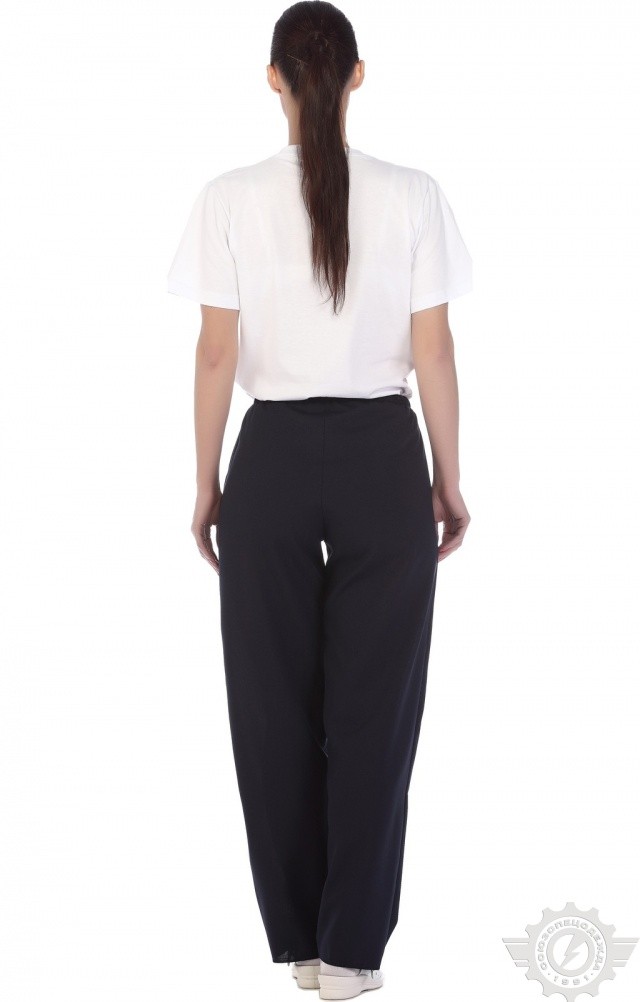 66071 Брюки ткань "Габардин" темно-синие  Медицинская одежда  размер 52-54 Спецодежда  - Вид №3