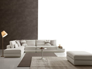 Угловой диван из ткани