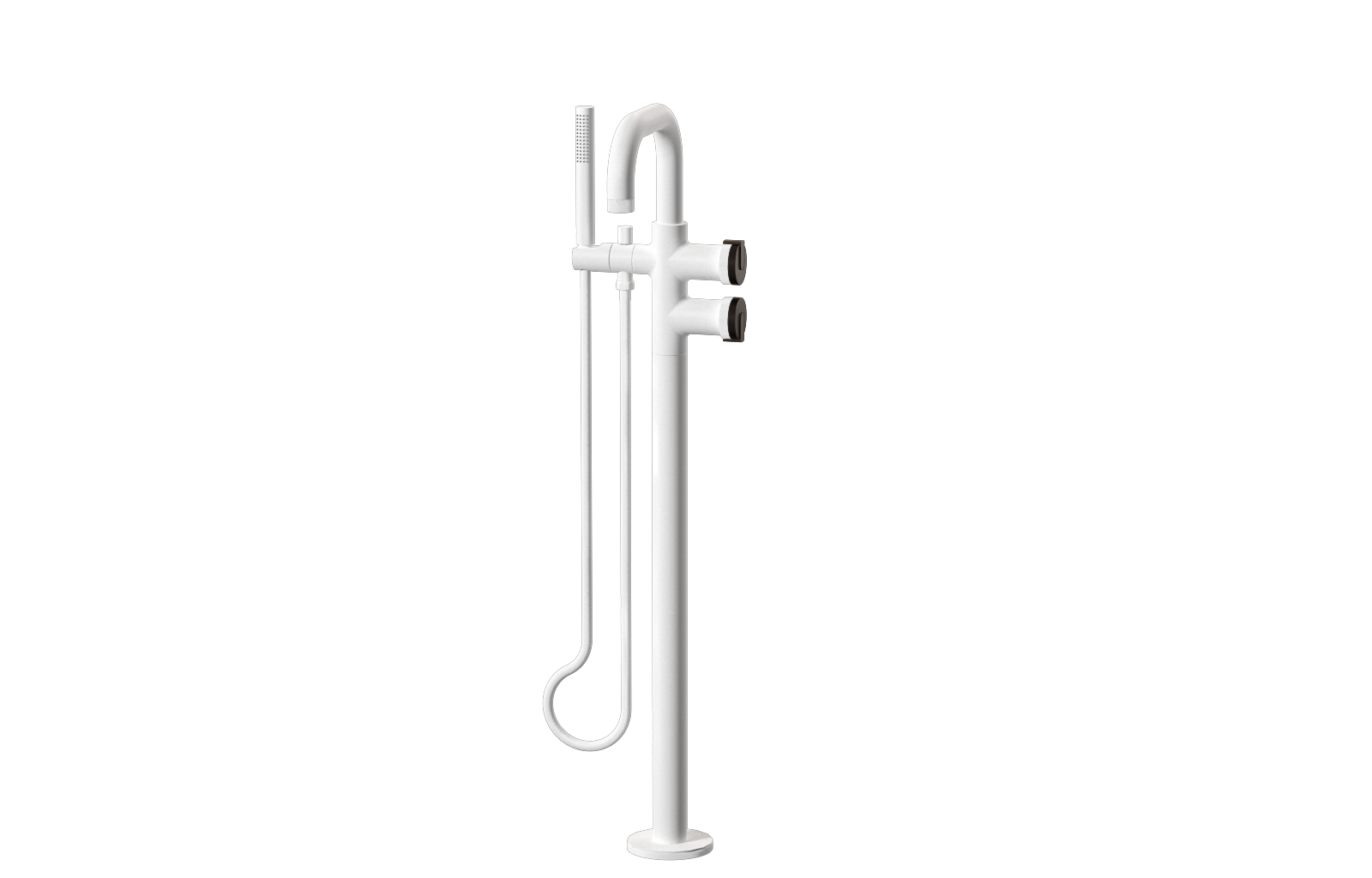 E-11557-R1OB-L1OB-WT Смеситель напольный отдельностоящий (внешняя часть) GRAFF MOD+