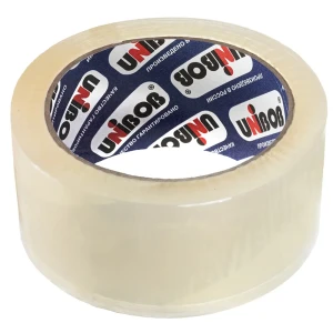 Лента клейкая упаковочная Unibob 600, 48 мм х 66 м, цвет прозрачный