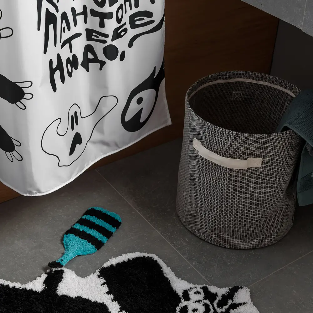 Шторка для ванной Irony 180х200 см цвет белый MOROSHKA STLM-2206590 - Вид №2