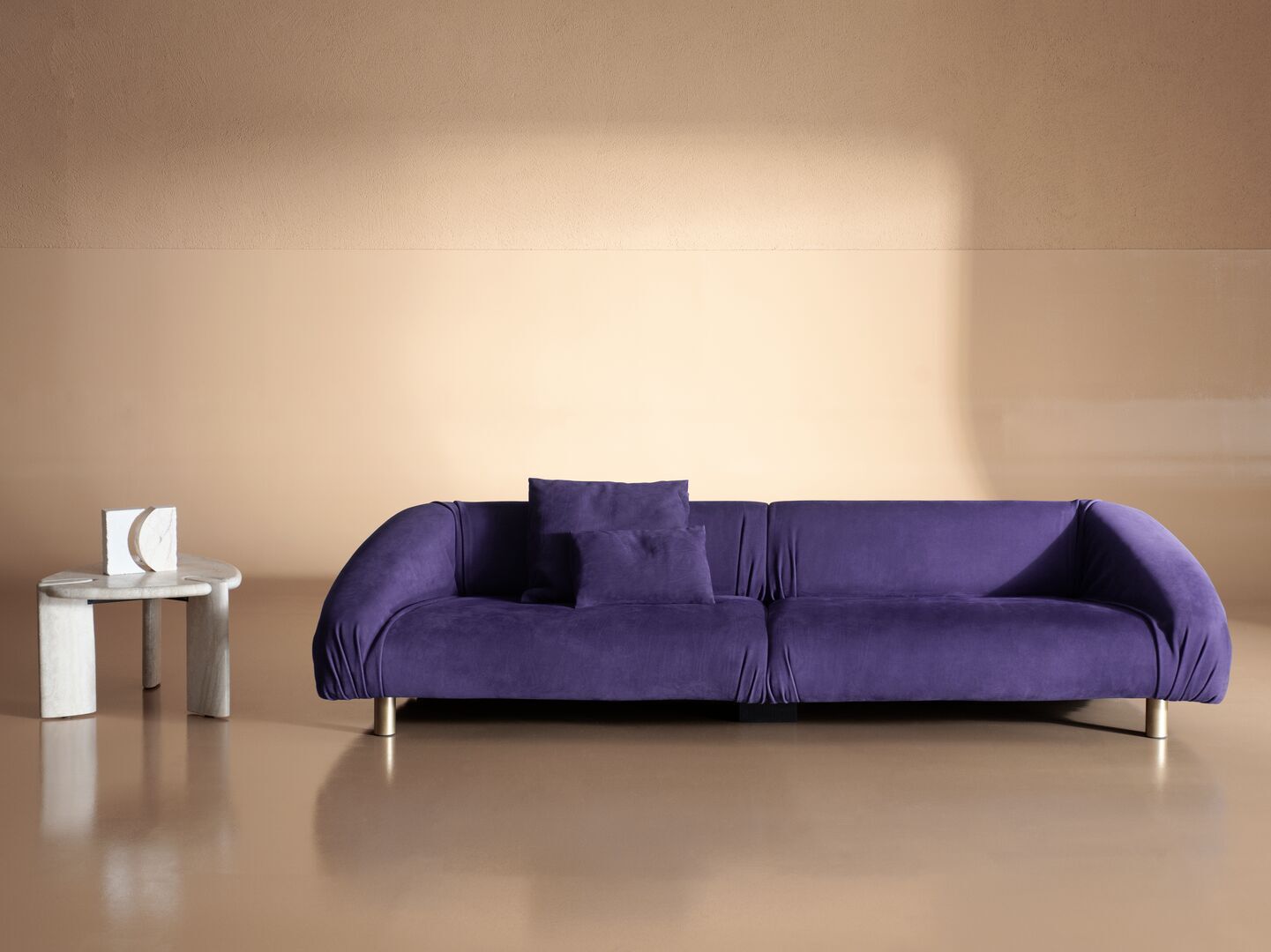 Кожаный линейный диван Baxter FOLD ARCH-00112033 - Вид №1