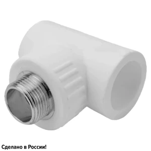 Тройник комбинированный Ростерм 25x1/2"x25 мм НР полипропилен