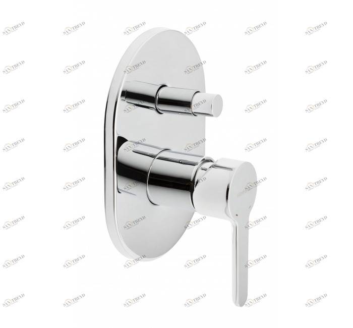 GENEBRE 65116 19 45 66 Смеситель для ванны, однорычажный, с переключателем 