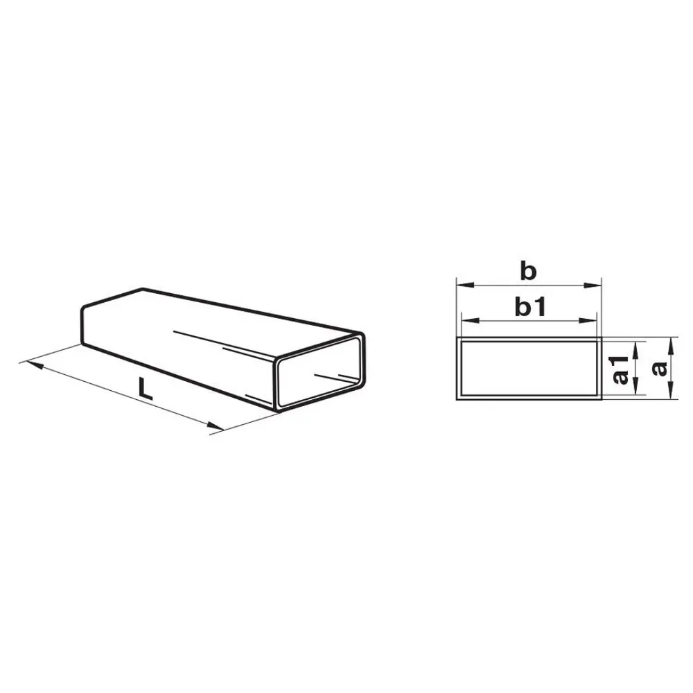 Воздуховод плоский EQUATION 55x110 мм для вентиляционных систем 14275216 STLM-0004743 - Вид №3