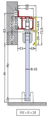 Metalglas Bonomi Комплект раздвижных дверей  V-1855  - Вид №1