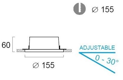 Terzo Light Регулируемый круглый встраиваемый светильник Ceramic V4081000 - Вид №2