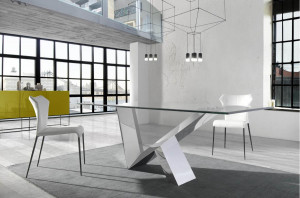 063127 Стол обеденный CT998 стеклянный прямоугольный 200см Angel Cerda